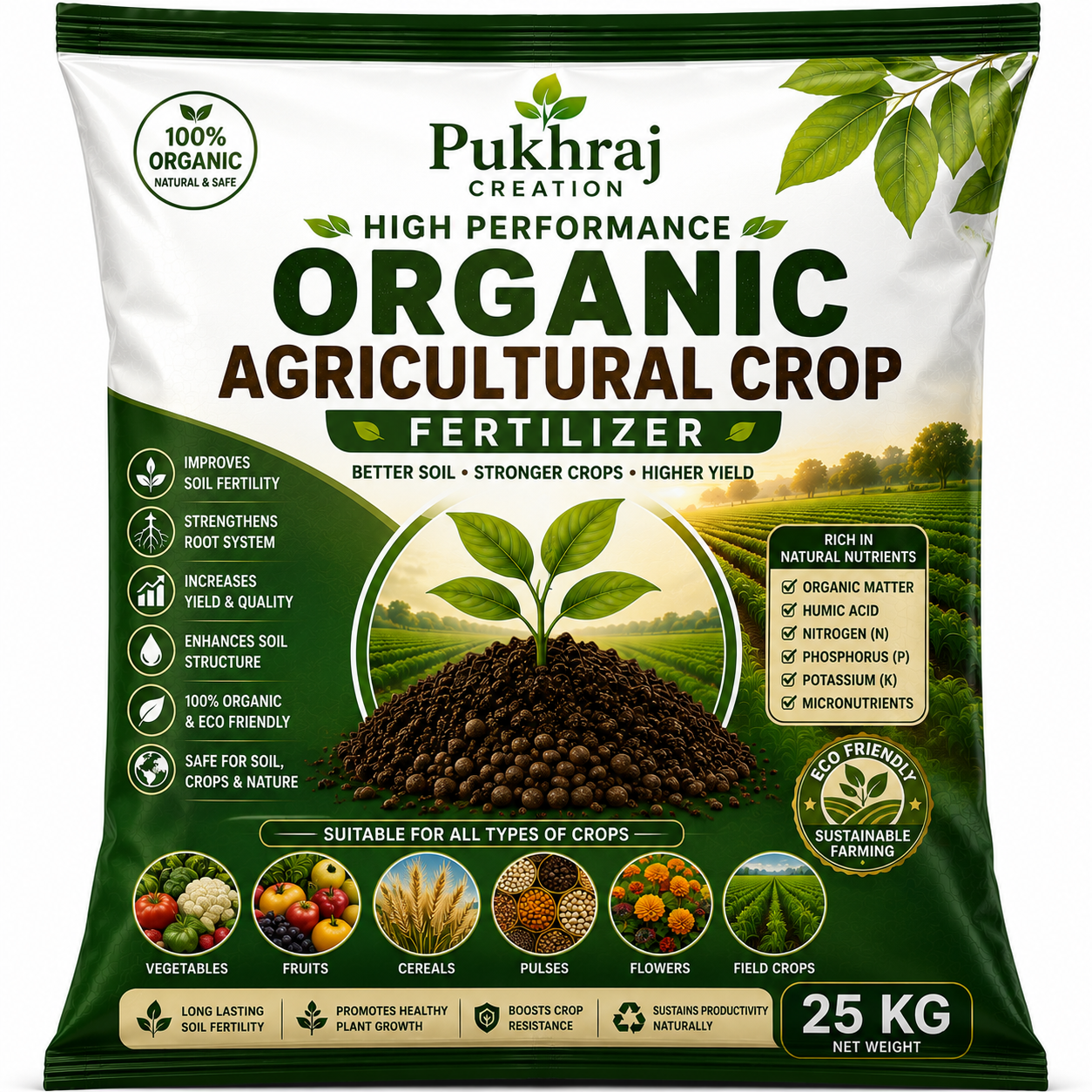 High Performance Organic Agricultural Crop Fertilizer