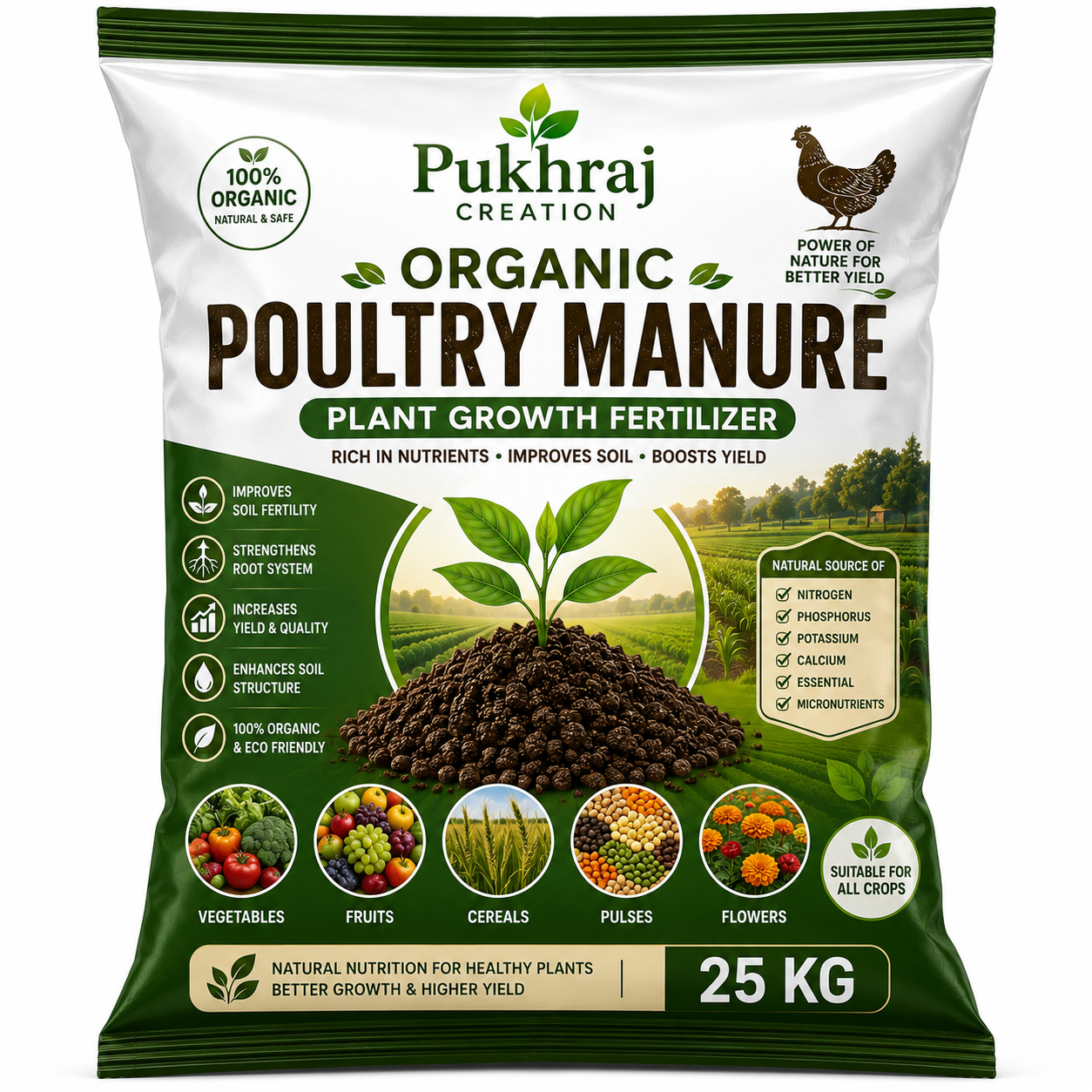 Organic Poultry Manure Plant Growth Fertilizer