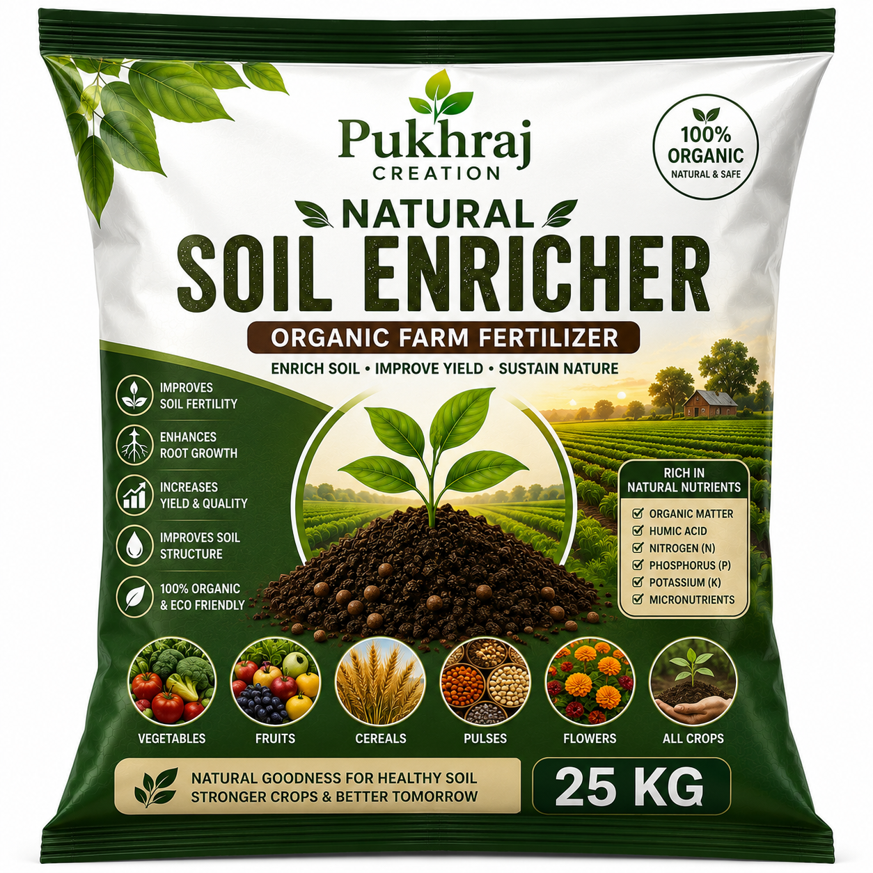 Natural Soil Enricher Organic Farm Fertilizer